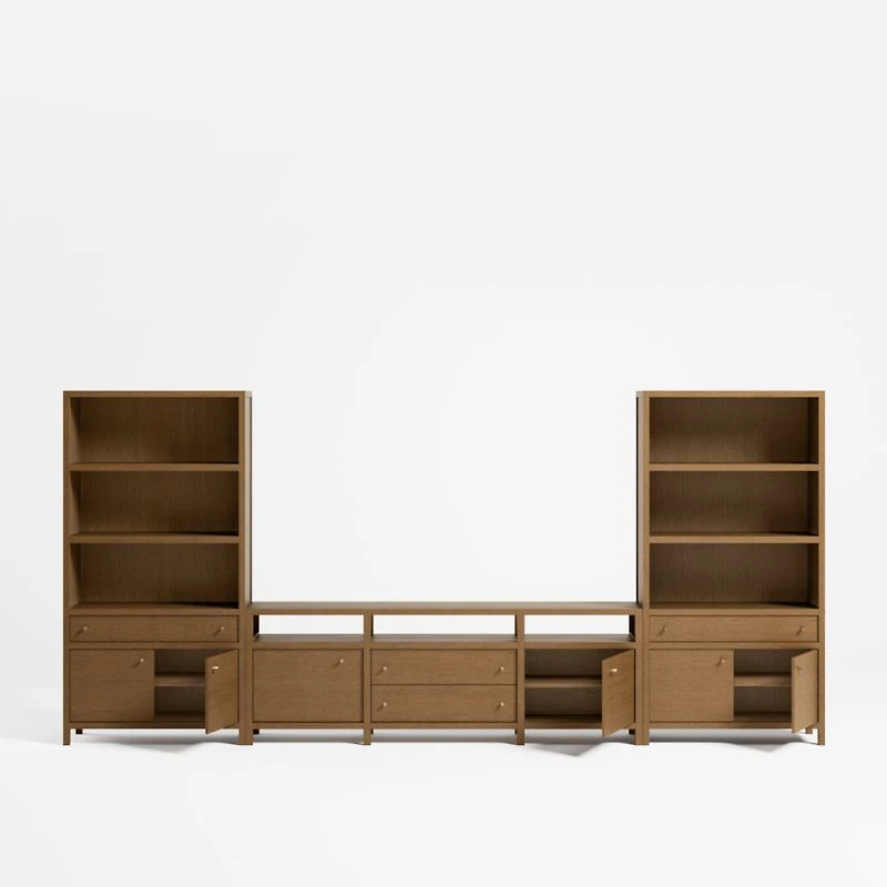 Keane 166" Driftwood Storage Media Console Set