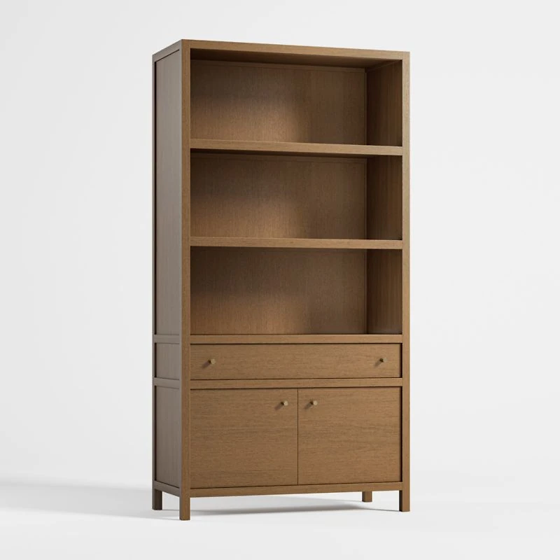 Keane 40" Driftwood Storage Bookcase, Set of 2