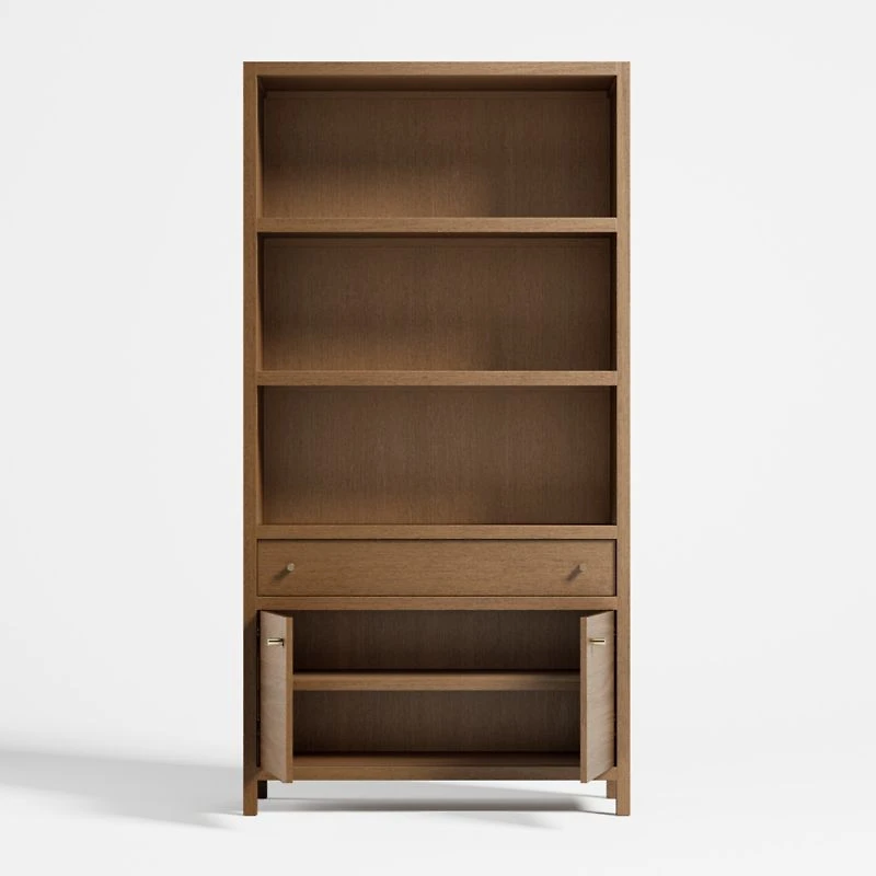 Keane 40" Driftwood Storage Bookcase, Set of 2