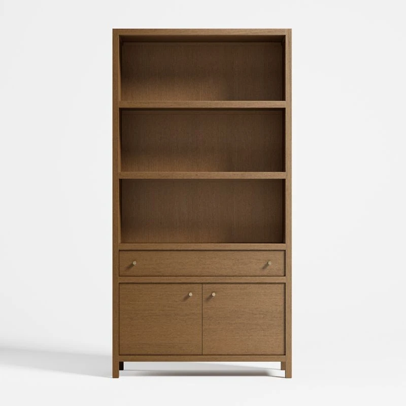 Keane 40" Driftwood Storage Bookcase, Set of 2