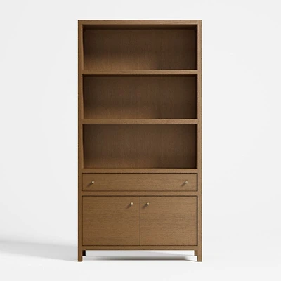 Keane 40" Driftwood Storage Bookcase, Set of 2
