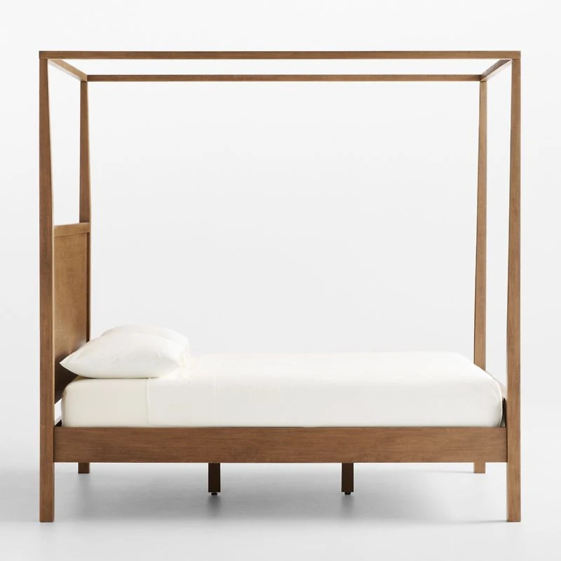 Keane Solid Driftwood Full Canopy Bed
