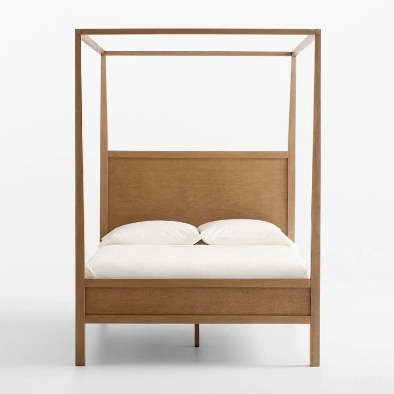 Keane Solid Driftwood Full Canopy Bed