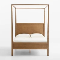 Keane Solid Driftwood Full Canopy Bed