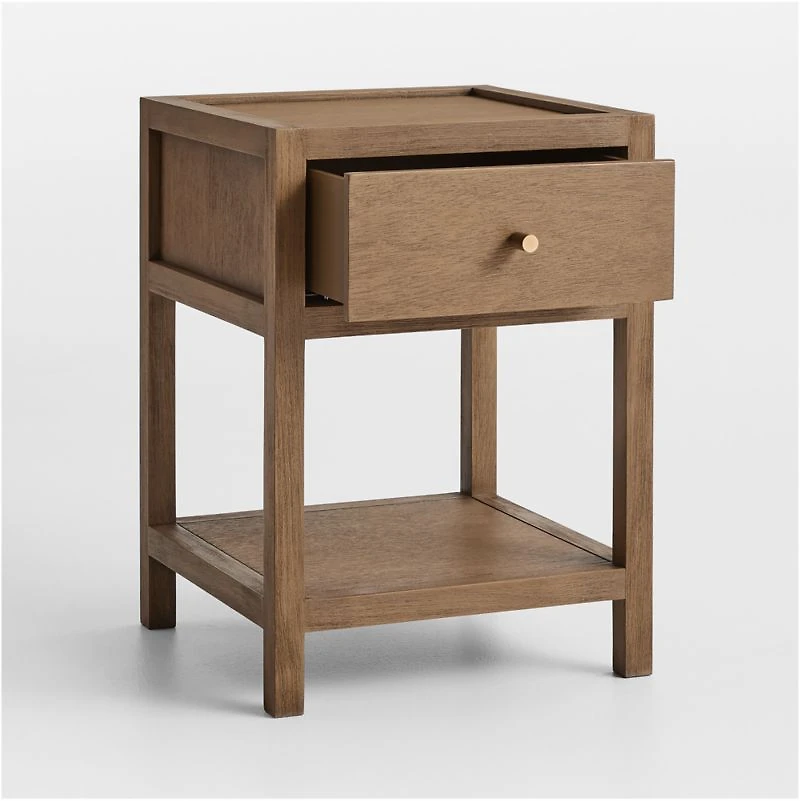 Keane 18" Solid Driftwood Narrow Nightstand