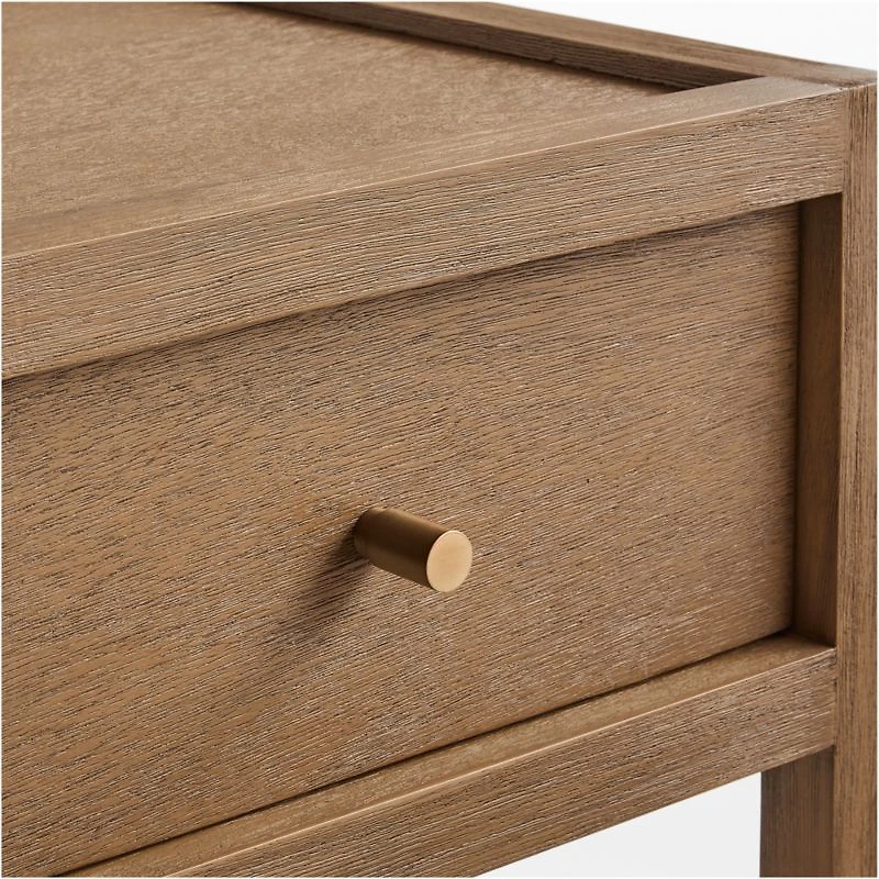 Keane 18" Solid Driftwood Narrow Nightstand