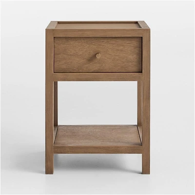 Keane 18" Solid Driftwood Narrow Nightstand