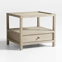 Keane Large Weathered Natural Wood Storage End Table