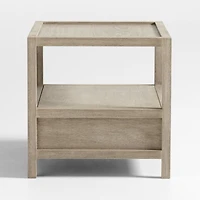 Keane Large Weathered Natural Wood Storage End Table