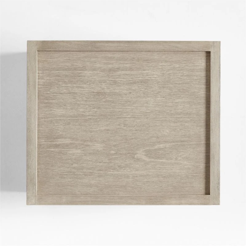 Keane Large Weathered Natural Wood Storage End Table