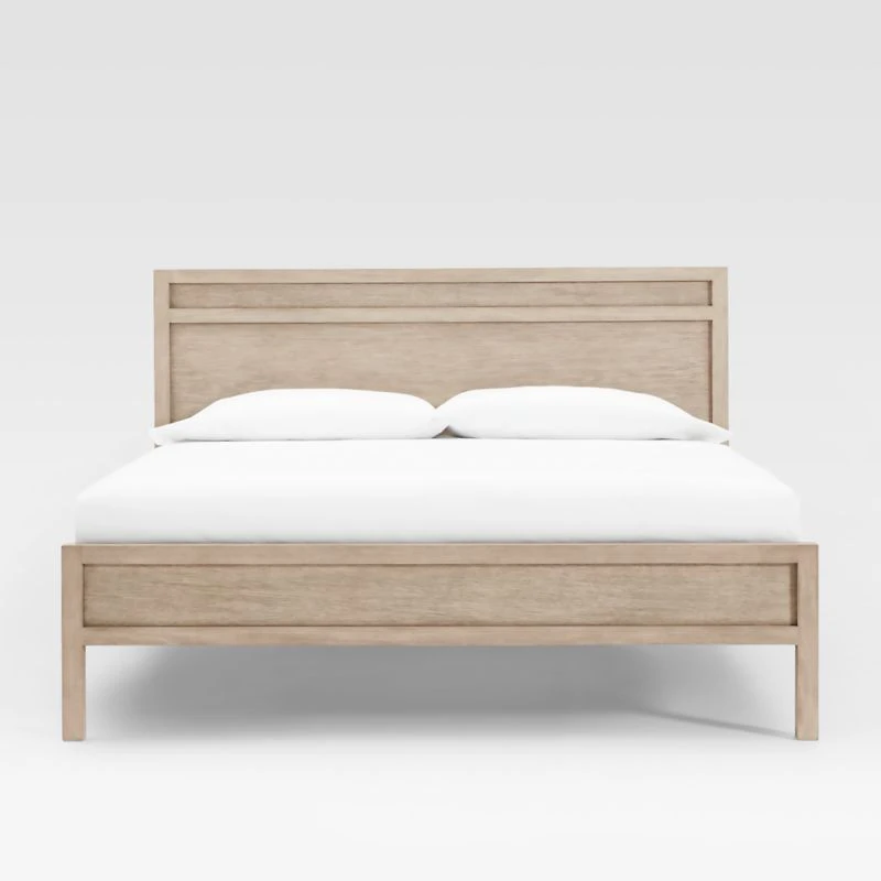 Keane Weathered Natural Solid Wood Queen Bed
