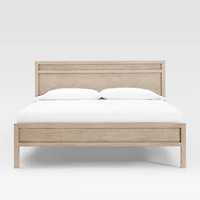 Keane Weathered Natural Solid Wood Queen Bed