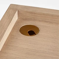 Keane 48" Weathered Natural Wood Desk with Outlets