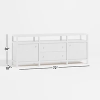Keane 72" Weathered Natural Wood  Storage Media Console