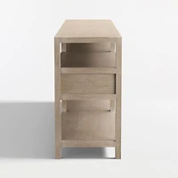 Keane Weathered Natural Wood Storage 72" Console Table