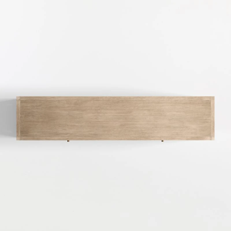 Keane Weathered Natural Wood Storage 72" Console Table
