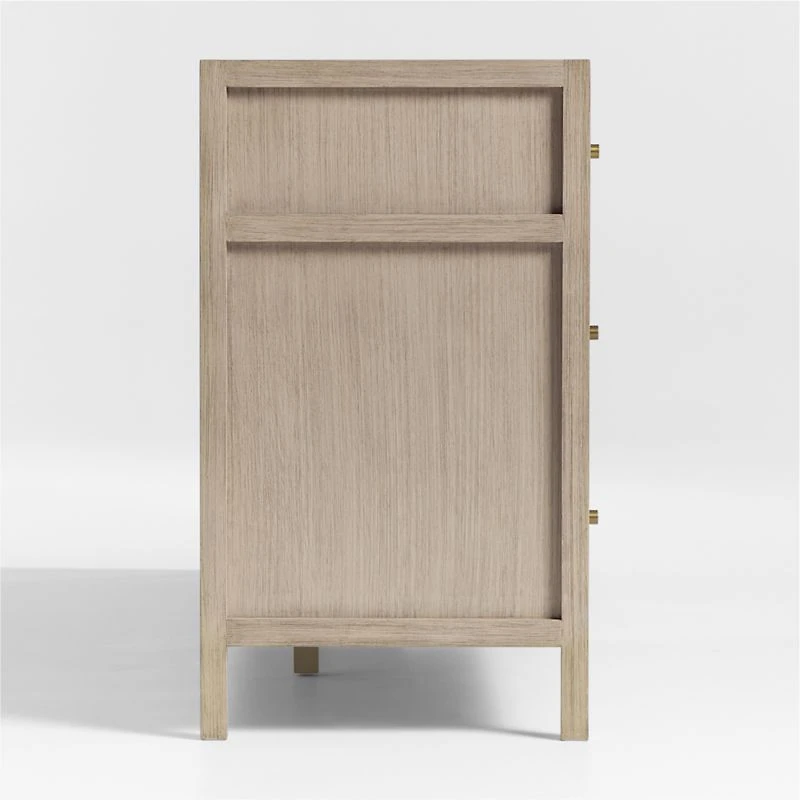 Keane 83.5" Weathered Natural Solid Wood 9-Drawer Dresser