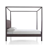 Keane Espresso Wood Queen Canopy Bed