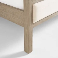 Keane Weathered Natural Wood Upholstered King Bed