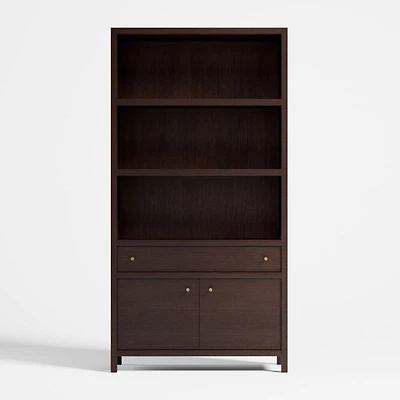 Keane Espresso Wood Closed Bookcase