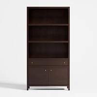 Keane Espresso Wood Closed Bookcase