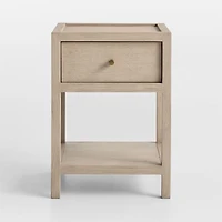 Keane 18" Weathered Natural Solid Wood Narrow Nightstand
