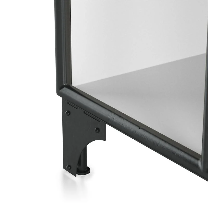 Kedzie 48" Black-and-White Iron Storage Display Cabinet