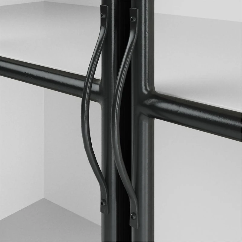 Kedzie 48" Black-and-White Iron Storage Display Cabinet