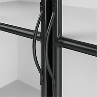 Kedzie 48" Black-and-White Iron Storage Display Cabinet