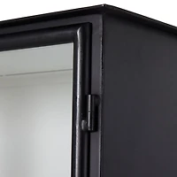 Kedzie 54" Black and White Iron Storage Display Cabinet