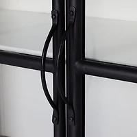 Kedzie 54" Black and White Iron Storage Display Cabinet