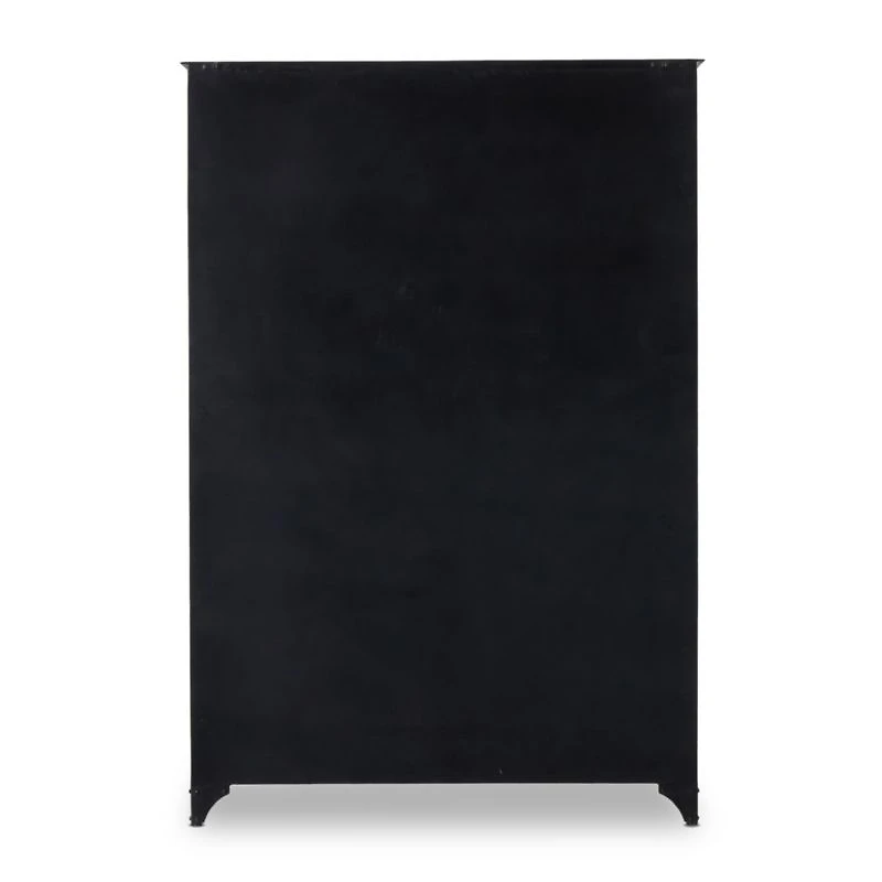 Kedzie 54" Black and White Iron Storage Display Cabinet