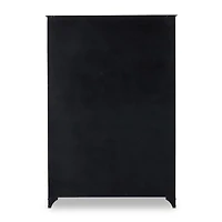 Kedzie 54" Black and White Iron Storage Display Cabinet