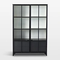 Kedzie 54" Black and White Iron Storage Display Cabinet