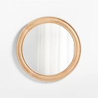 Kensington Natural Oak Wood Round Wall Mirror 45"