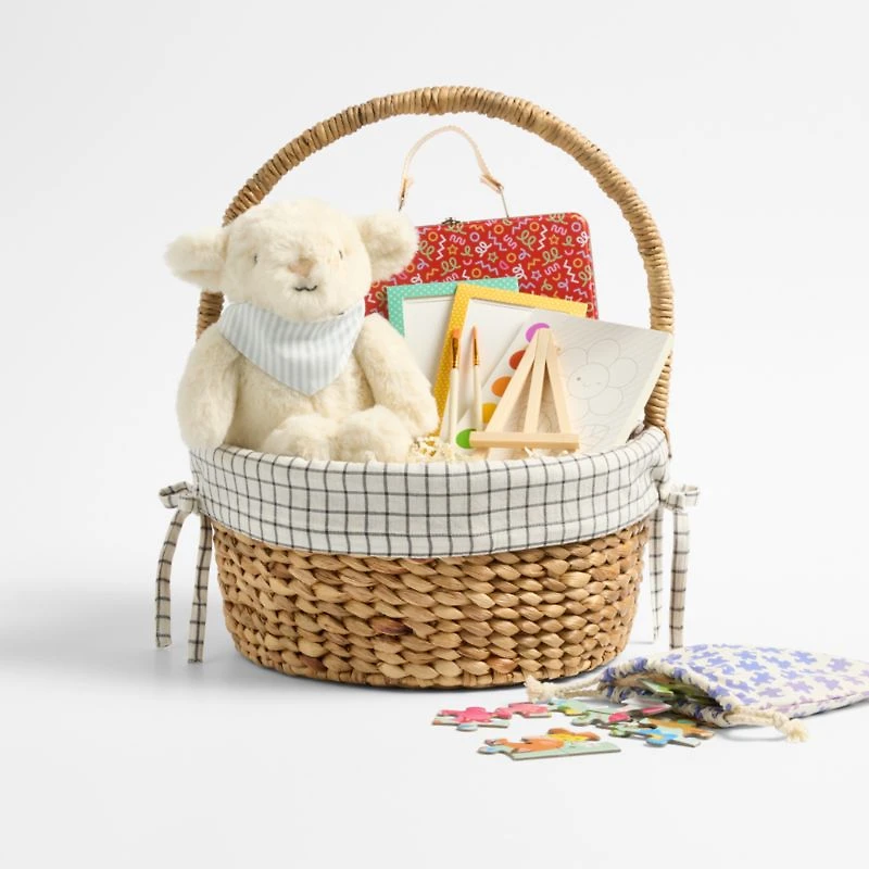 Mini Stax Alabaster Ivory Kids Easter Basket Liner