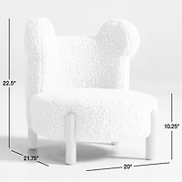 Sherpa Light Brown Bear Kids Play Chair