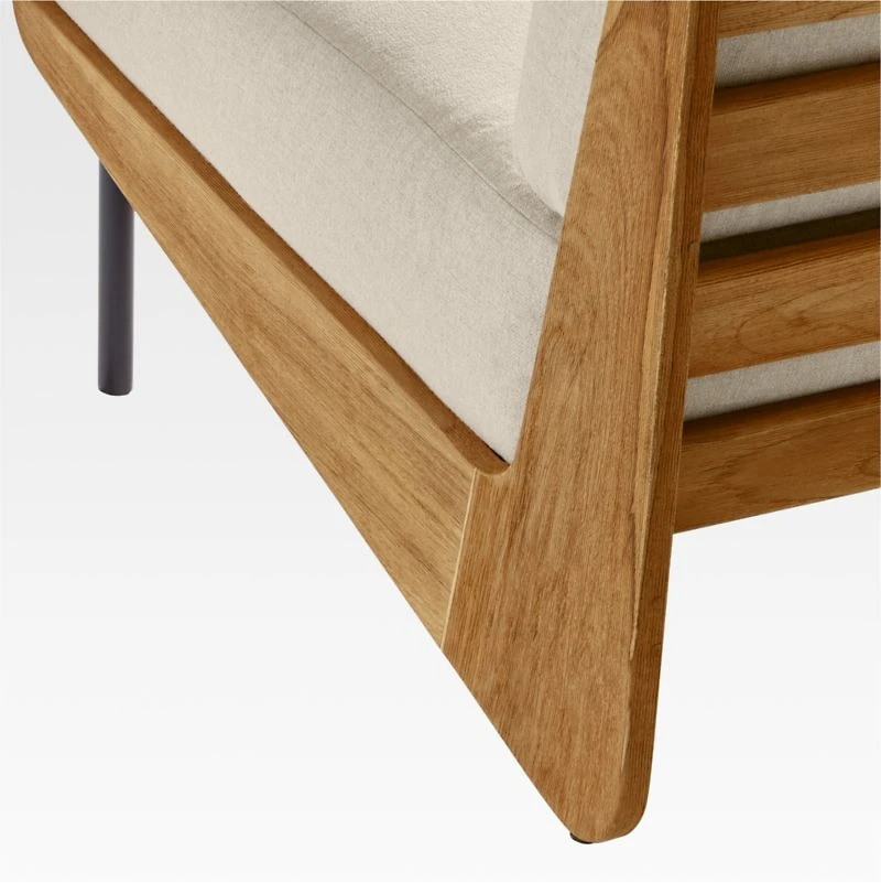Kinney Teak Wood Outdoor Lounge Chair with Cushion