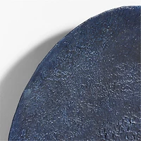 "Kioko" Blue Textured Paper Mache 35" Wall Art