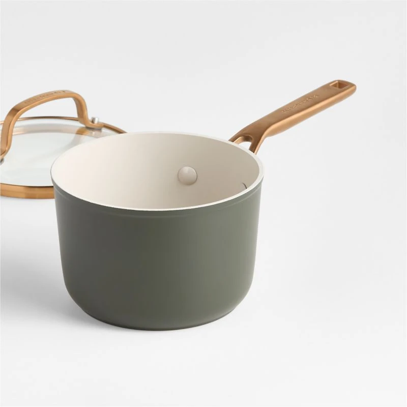 KitchenAid ® Design Series Evergreen Ceramic Non-Stick Induction 2-Qt. Saucepan with Lid