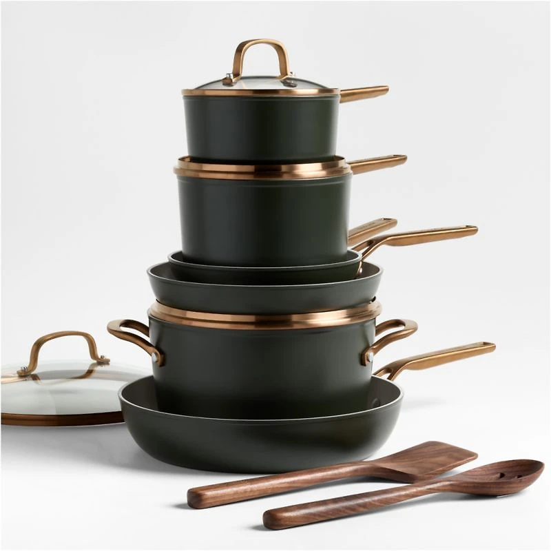 KitchenAid ® Design Series Evergreen Ceramic Non-Stick 12-Piece Cookware Set