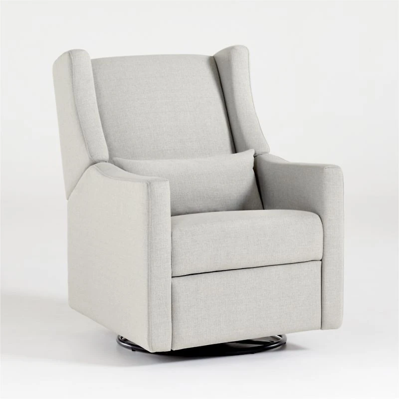 Babyletto Kiwi Grey Nursery Power Recliner in Eco-Performance Fabric