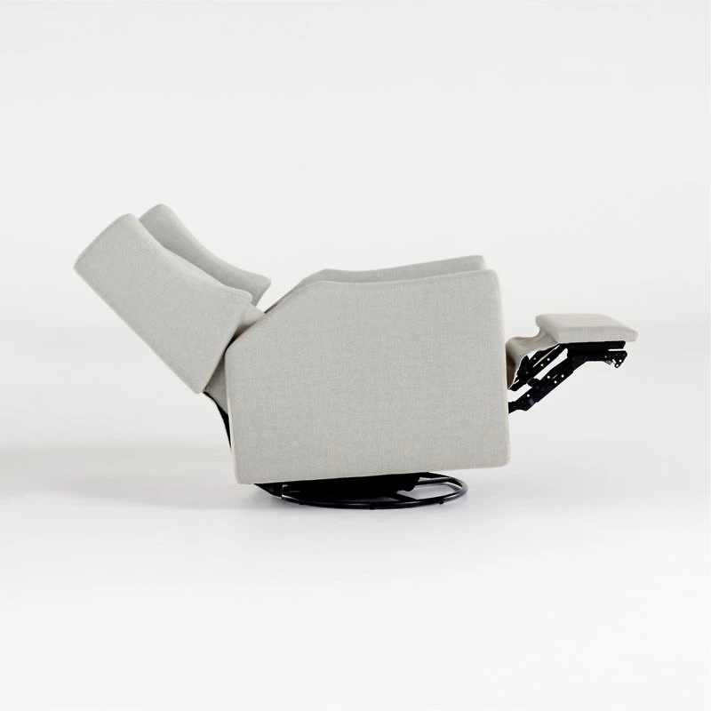 Babyletto Kiwi Grey Nursery Power Recliner in Eco-Performance Fabric