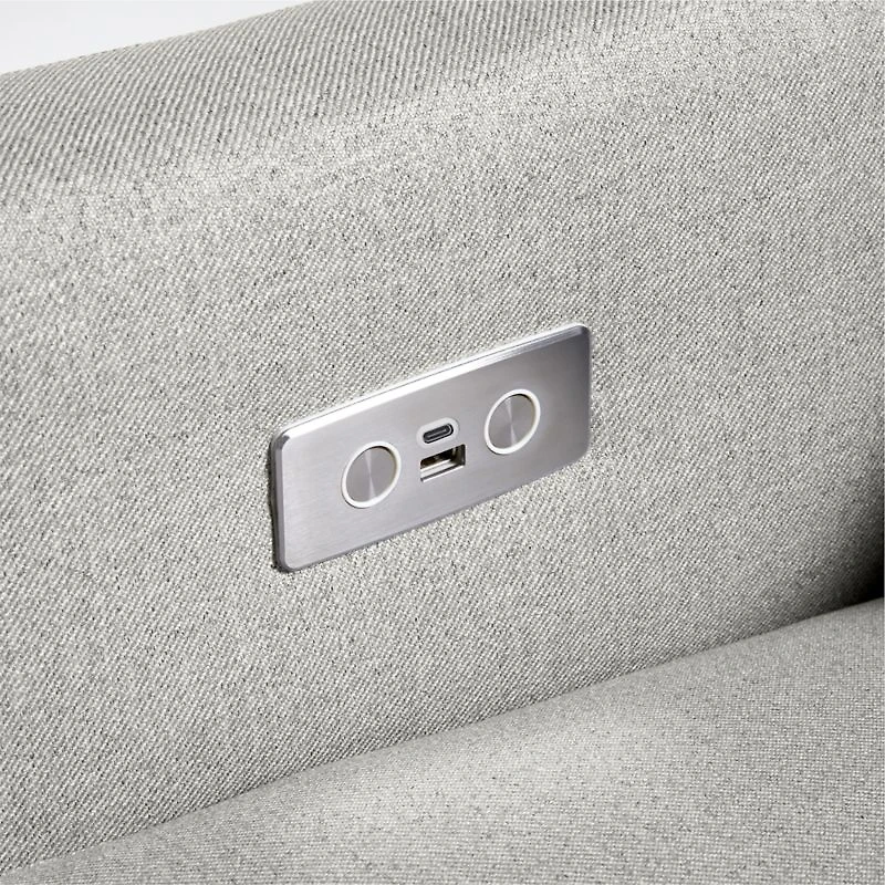 Babyletto Kiwi Grey Nursery Power Recliner in Eco-Performance Fabric