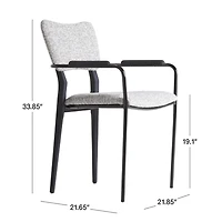 Klee Grey Bouclé Dining Chair