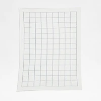 Knit Grid Mist Blue Baby Stroller Blanket