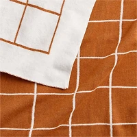 Knit Grid Terracotta Baby Stroller Blanket