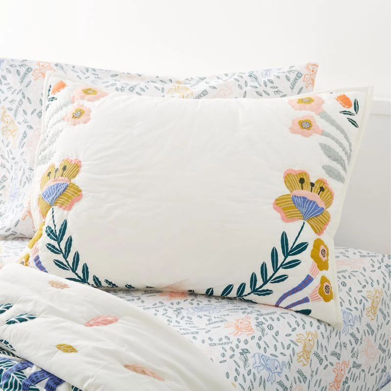 Koshi Floral Organic Cotton Kids Pillow Sham