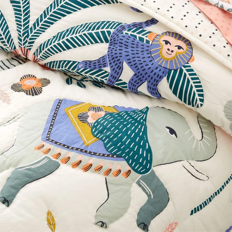 Koshi Wild Animal Organic Cotton Kids Twin Quilt