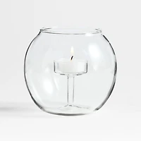 Alina Small Clear Glass Tealight Candle Holder